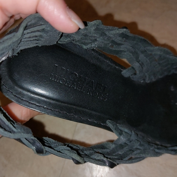 Vintage Michael  kors wedges slingback leather sandals size 6M - Picture 10 of 11